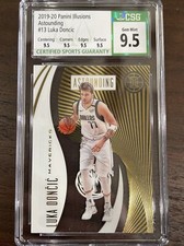 2019-20 Panini Illusions Luka Doncic Astounding White Gold Acetate CSG 9.5 