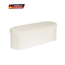 Sitzbank mit Stauraum Klappbare Sitztruhe Aufbewahrungsbox Holz Samt 110x38cm