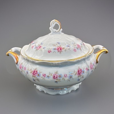 VINTAGE EDELSTEIN MARIA THERESIA FLORENCE FOOTED COVERED VEGETABLE TUREEN