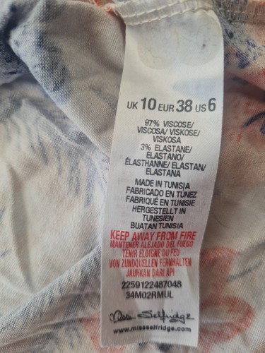 Vestido para damas Miss Selfridge Petite talla 10 sin mangas correas estampado floral... - Imagen 13 de 16