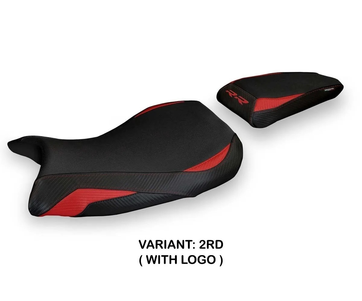 Seat saddle cover Lustignano 1 Red (RD) TPZ for BMW S 1000 RR 2019 > 2022 Di