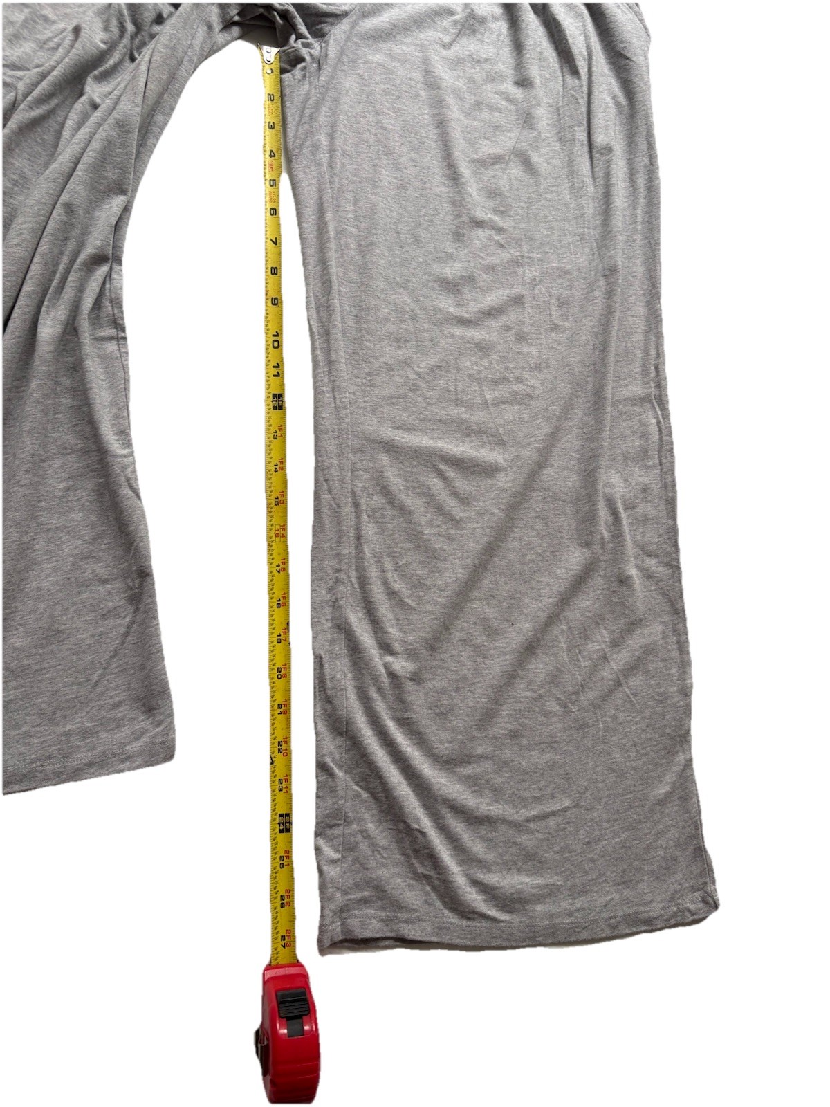 AnyBody Womens Lounge Cozy Soft Knit Wideleg Pants Size Large Gray Elastic Waist