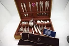 Silver Sculpture by Reed and Barton Sterling Silver Flatware Set for 8 plus more