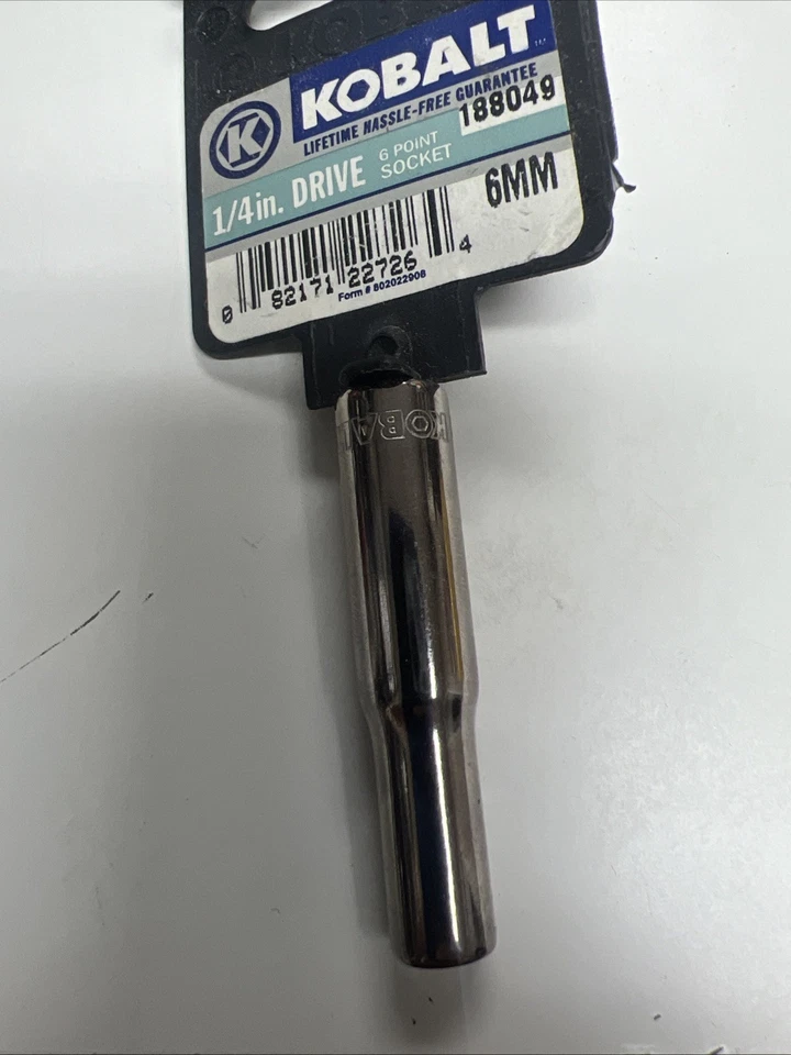 New Kobalt Deep Sockets 1/4" Drive 6pt 6mm 188049 - Image 2 of 3