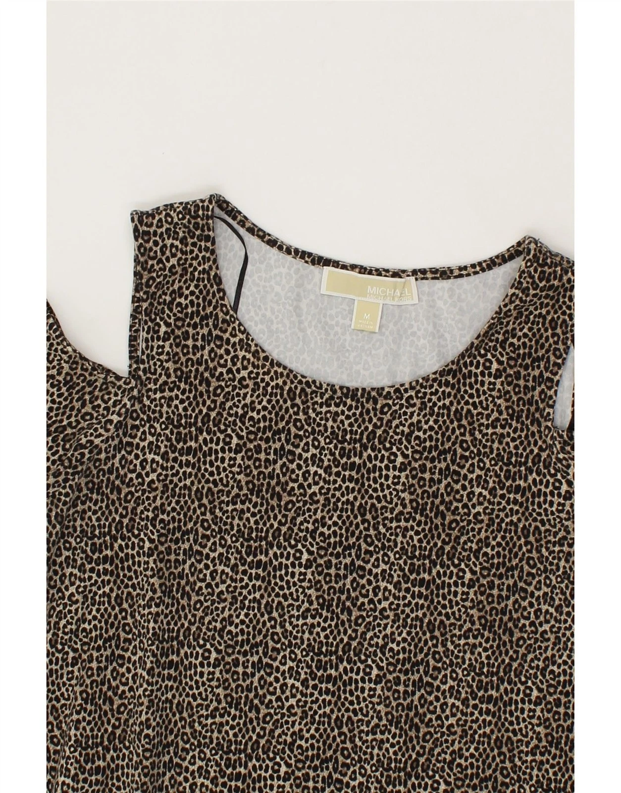 Abito body donna Michael Kors UK 14 marrone medio stampa animalier cotone CE13
