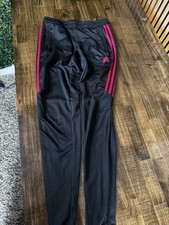 Adidas Climacool Track Pants Women s Hot Pink Soccer Stripe Zip-Ankle Size S 28