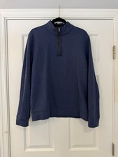 Hugo Boss 1/4 Pullover Blue Large