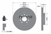2X Textar Bremsscheibe 92120505 FüR Audi