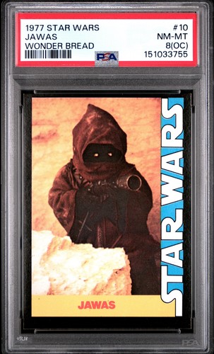 1977 Wonder Bread Star Wars #10 Jawas — PSA 8 (OC)