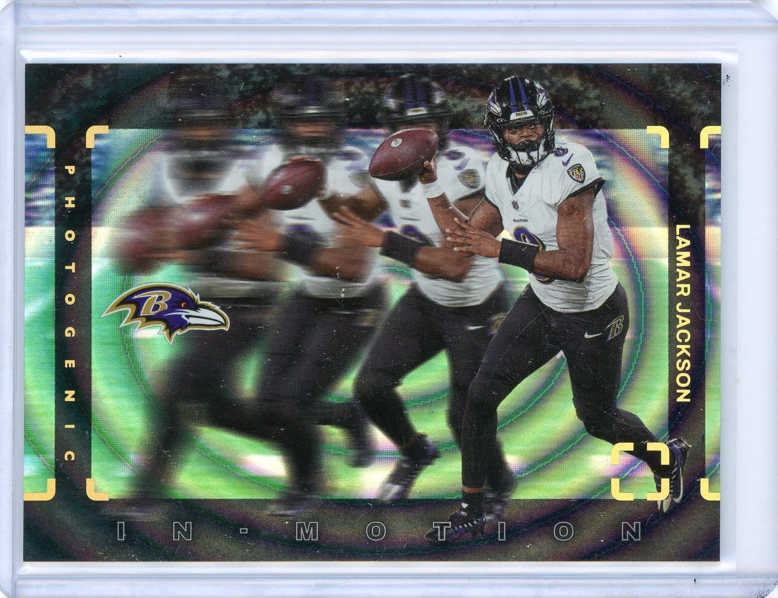 2024 Panini Photogenic Lamar Jackson #3 In Motion SSP Case Hit Ravens M88