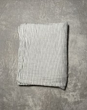Modern Baby Blanket Stripes White Gray Lines Muslin Soft Swaddle Security Lovey
