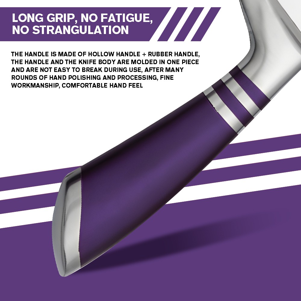 9PCS Kitchen Knife Set Knife Set Sharp Chef Knife Set with Sharpener Block US