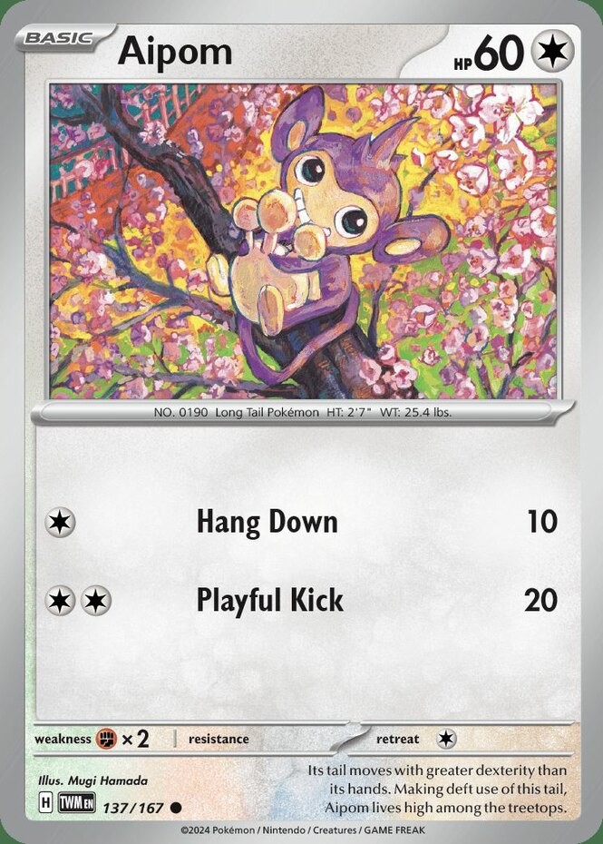 Aipom - 137/167 - Common - Near Mint