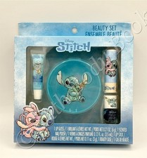 Disney Stich Scented Make Up Set Lip Gloss Lip Stick Nail Polish Case New Box
