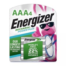 NEW ENERGIZER AAA Rechargeable Power Plus NiMH Batteries 4-Pack