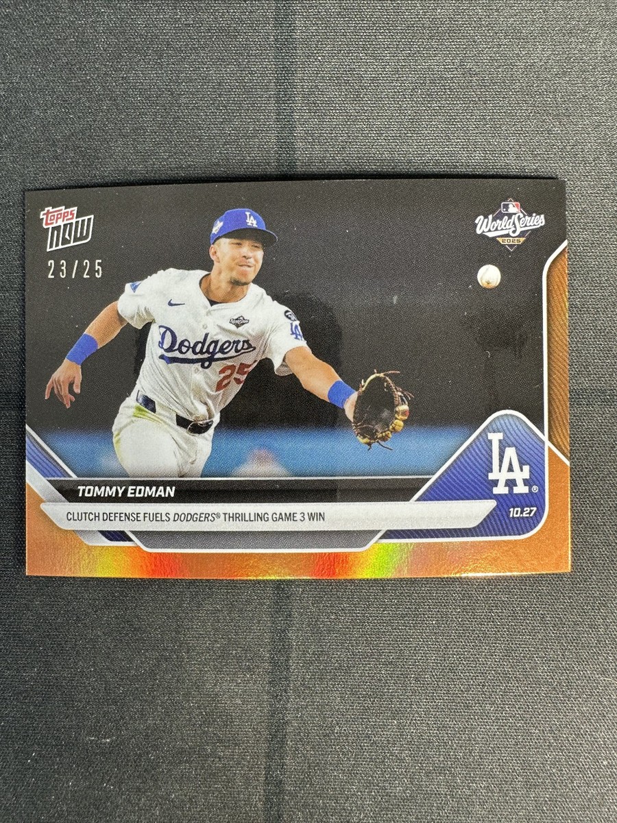 Tommy Edman World Series 2025 MLB Topps NOW Card 904 Orange Foil