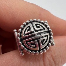 Vintage Sterling Silver 925 Tribal Ring Signed Ethnic Boho Statement Size 6.5 Gi