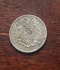 Bahamas 5 Cents Coin 2005 Pineapple Design Commonwealth of the Bahamas