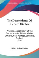 The Descendants Of Richard Kimber Sidney Arthur Kimber Taschenbuch Englisch 2009