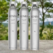 KENRA #25 VOLUME SPRAY 10 Oz. Pack of 3 Cans, SUPER HOLD FINISHING SPRAY 50% VOC