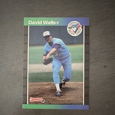 Donruss 1989 David Wells #307 Toronto Blue Jays Baseball Card Base Set