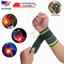 Sports Wrist Band Brace Wrap Adjustable Support Gym Strap Carpal Tunnel Bandage