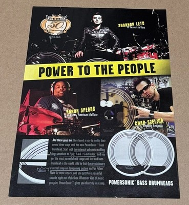 REMO Drums - Shannon Leto / Aaron Spears / Chad Szeliga - 2007 Print Ad
