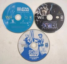 Star Wars Force Unleashed + LEGO Complete Saga & Clone Wars Lightsaber Wii Lot
