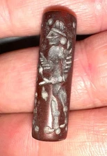 Ancient Carnelian Near Eastern Intaglio Roll Style Not Authentic (o)