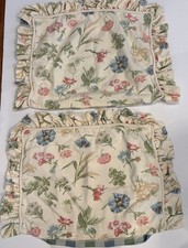 Set 2 cuscini per sedia con volant a quadri floreali shabby chic vintage