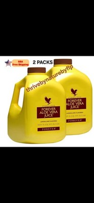 2 bottles Forever Aloe Vera Juice 33.8 fl.oz each. Original