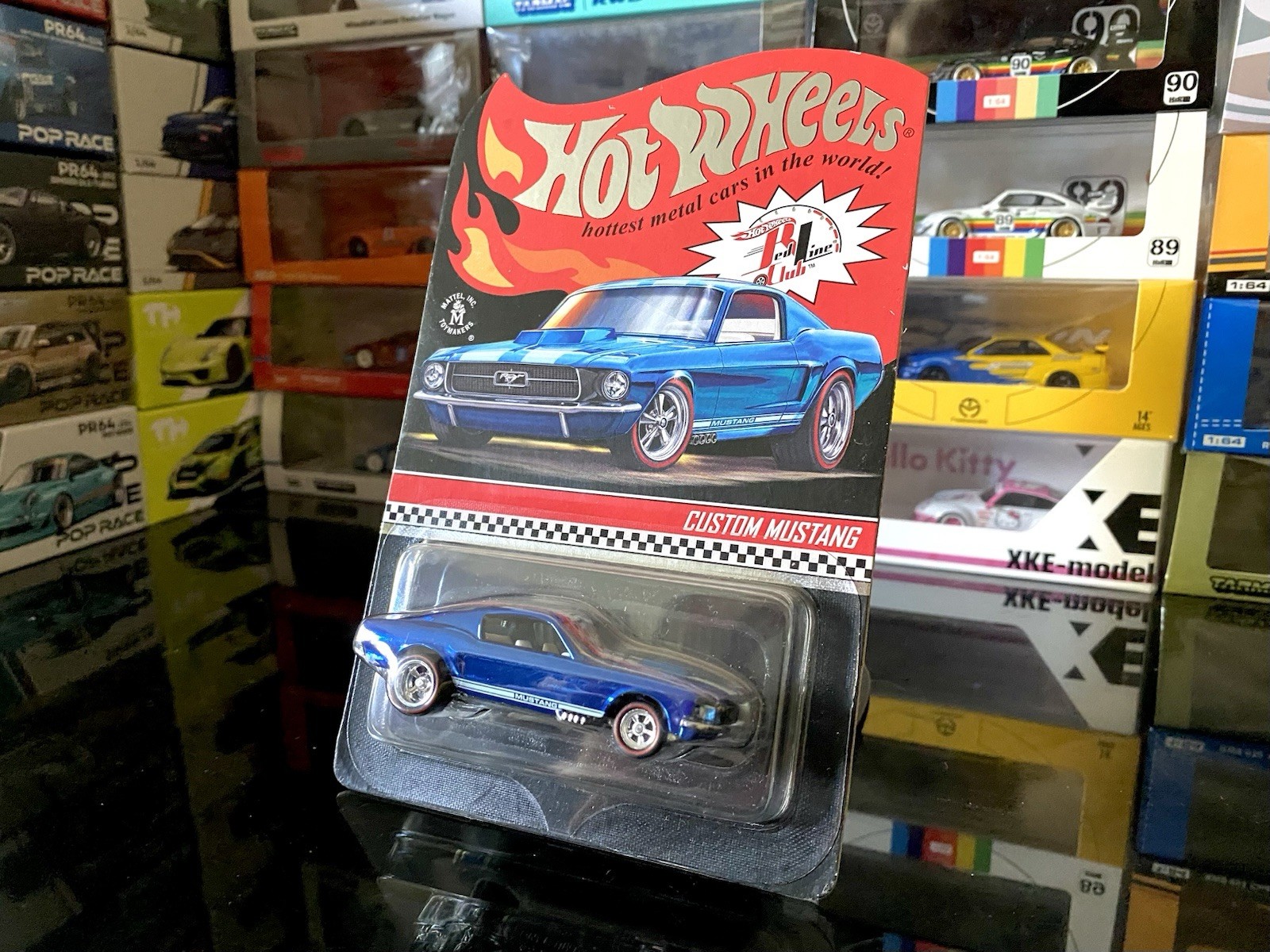 2020 Hot Wheels Red Line Club Custom Mustang Otto Blue #1908/12500 RLC ...