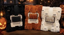Lot Of 3 Costco Halloween Ghost Cat Pumpkin Faux Fur Throw NWT Ships Today