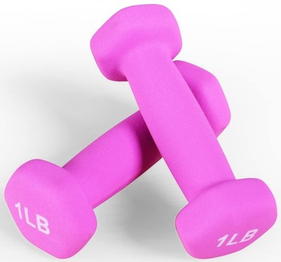 Neoprene Dumbbell Hand Weights   Anti-Slip   (1-Pound, Pair)   (1-Pound, Pair)