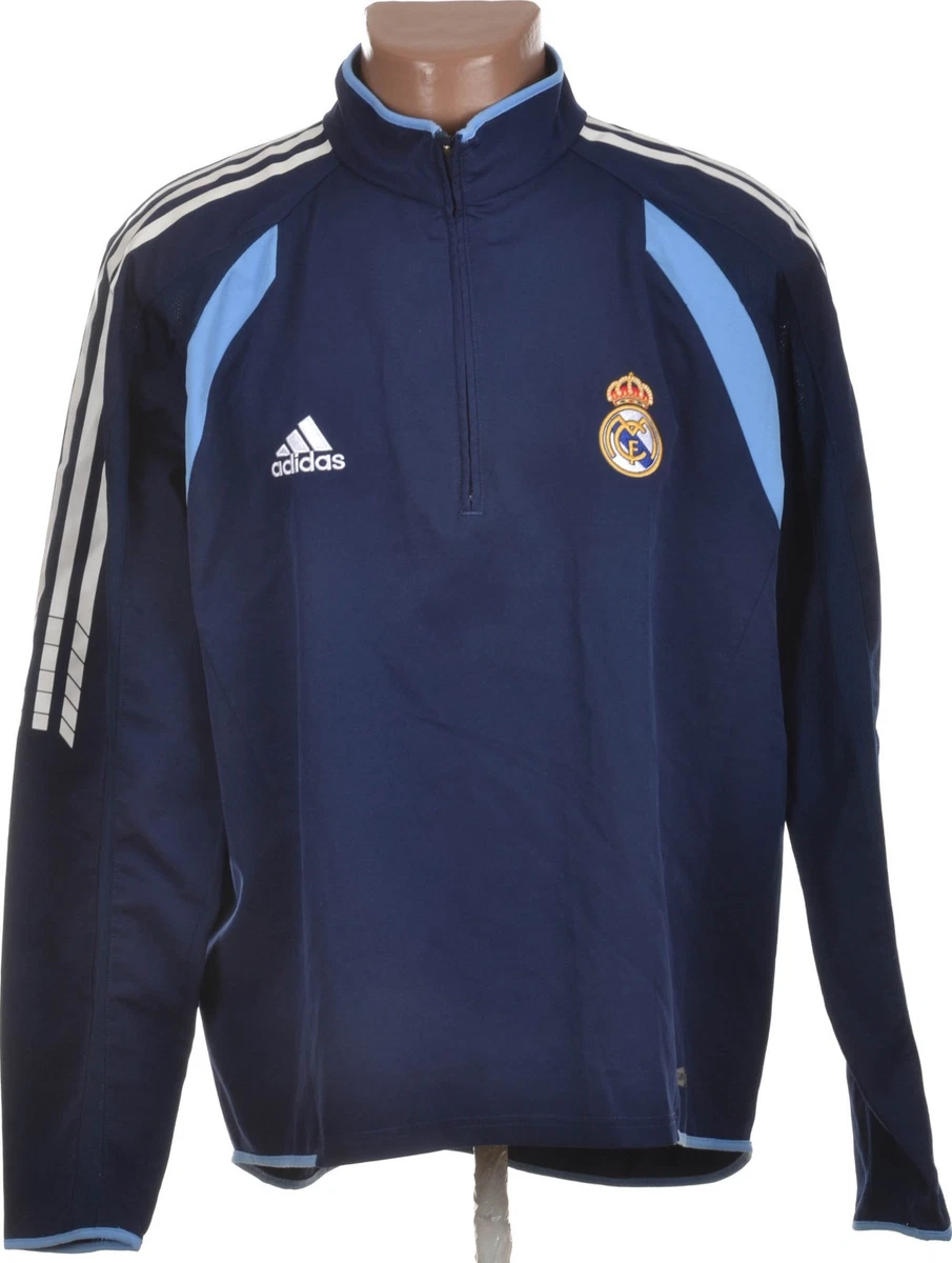 adidas Real Madrid ジャケット ネイビー Preços baixos em Real Madrid Azul fã de Futebol Clube