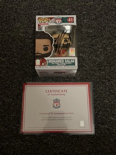 Mo Salah Signed Pop Funko Club Issued- Liverpool Officially Signed + Club COA