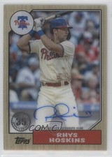 2022 Clearly Authentic 1987 Topps Baseball Rhys Hoskins #87TBA-RHS Auto 0p73