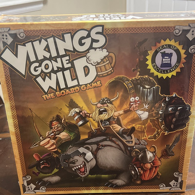 Lucky Duck Games Vikings Gone Wild Board Game Fantasy Seal of Excellence