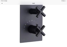 VURTU Noir Concealed Thermostatic shower panel 2 Way Diverter Valve, head& arm