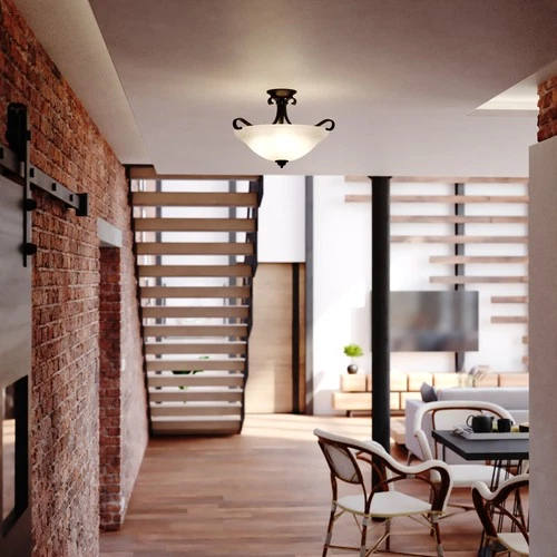 Vaxcel Lighting C0272 Monrovia 3 Light 17"W Semi-Flush Bowl - Bronze - Picture 8 of 12