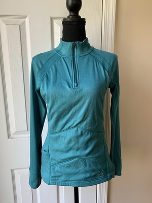 OROS Womens XS Teal SOLARCORE 1/4 Zip Long Sleeve Active Pullover Jacket Warm