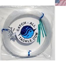 All-in-One 100yd Fishing Leader Set - 400lb Clear Monofilament + Accessories