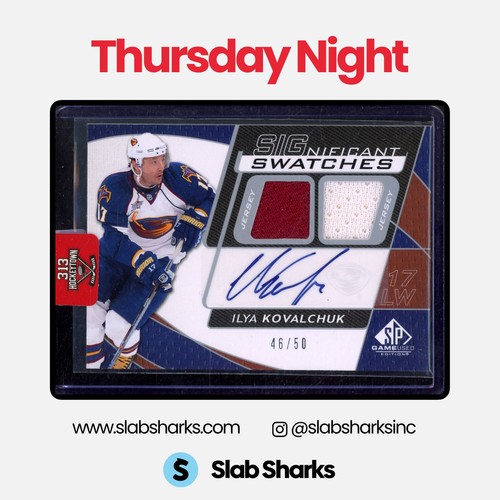 2008 SP GAME USED #SS-IK ILYA KOVALCHUK SIGNIFICANT SWATCHES JERSEY AUTO /50