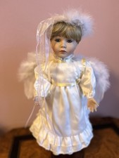 Bezaubernde Karin Hellwig Porzellanpuppe Limitiert mit Engelflügel #Sammler