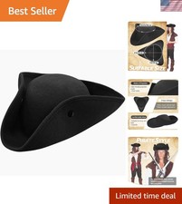 Pirate Hat Costume Accessory Colonial Triangle Tricorn Hat Halloween Party
