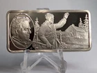 Silver Ingot: - "100 Great Americans " - Robert Frost - 1.1 troy oz gross