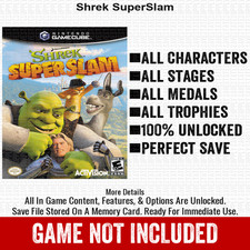Shrek SuperSlam 100 Nintendo GameCube Memory Card Save CHEATS