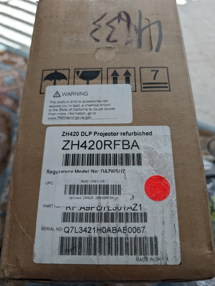 Optoma ZH420 3D DLP Laser Projector - 16:9 - White Factory Refurbished  - Image 2 of 4