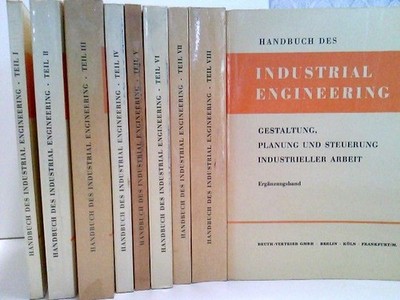 Konvolut bestehend aus 9 Bänden zum Thema: Handbuch des Industrial Engineering. 