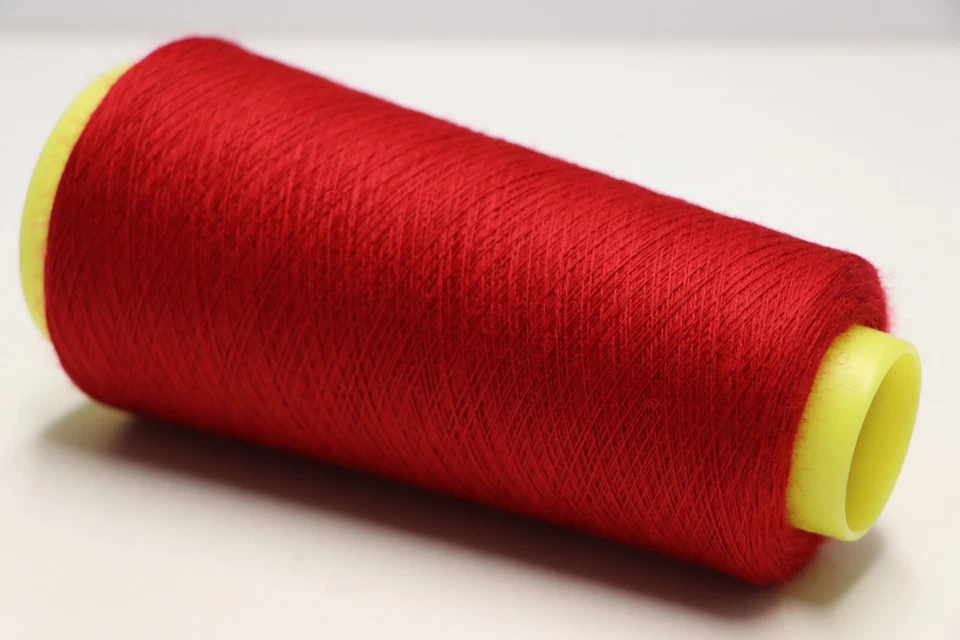 P01 (80€/kg) 100g CASHWOOL EXTRAFEINE MERINOWOLLE DUNKELROT (48/2) Zwirn Wolle - Bild 2 von 4